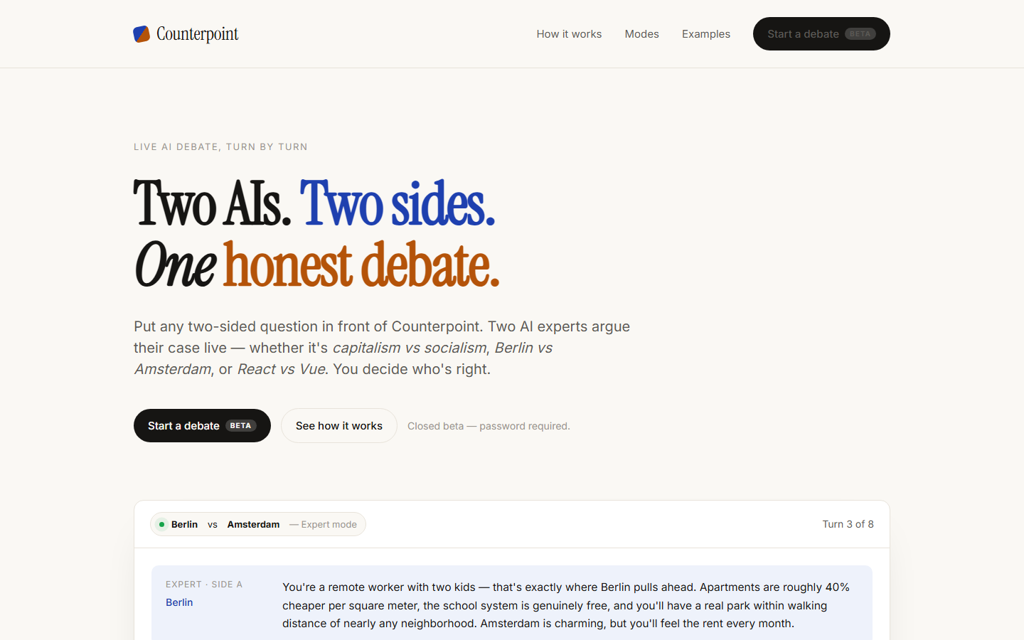 Counterpoint on desktop